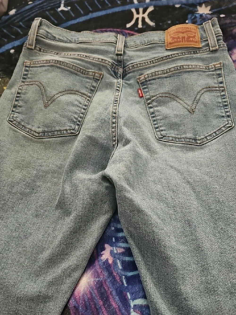 Levis Womens Light Blue Distressed Jeans